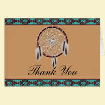 KRW Dreamcatcher Native American Thank You Card cards
