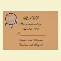 KRW Dreamcatcher Native American Wedding RSVP invitations