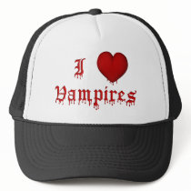 KRW Dripping Blood I Love Vampires hats by KRWDesigns KRW Dripping Blood I Love Vampires hats