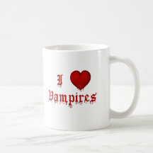KRW Dripping Blood I Love Vampires Mugs