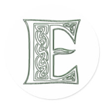 KRW - E - Celtic Monogram Seal stickers