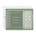 KRW Elegant Celtic Cross Irish Save the Date invitations