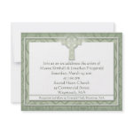 KRW Elegant Celtic Cross Irish Wedding Custom Announcement