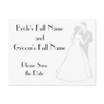 KRW Elegant Custom Save the Date Card postcards by KRWWedding KRW Elegant Custom Save the Date Card postcards