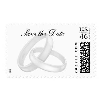 KRW Elegant Wedding Rings Save the Date Stamp