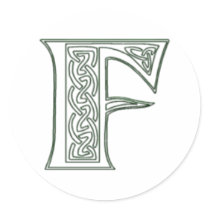 KRW - F - Celtic Monogram Seal stickers