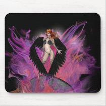 KRW Faery from the Fire - Dark Angel 3 Mousepad by KRWDesigns KRW Faery from the Fire - Dark Angel 3 Mousepad