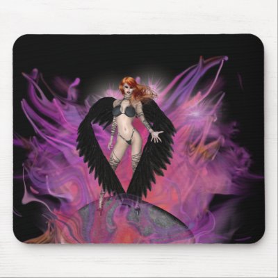 KRW Faery from the Fire - Dark Angel 3 Mousepad by KRWDesigns