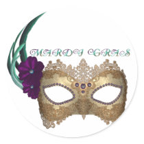 KRW Fancy Mardi Gras Mask stickers