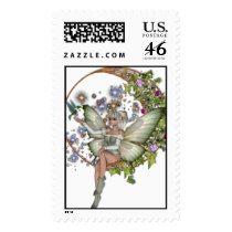 KRW Floral Moon Faery 2 postage by KRWDesigns KRW Floral Moon Faery 2 postage