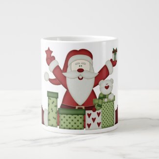 KRW Follk Art Santa Christmas Jumbo Mug specialtymug