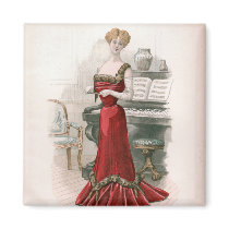 KRW Foxy Fashion Print Vintage Magnet