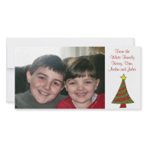 KRW Fun Christmas Tree Custom Photo Card photo cards
