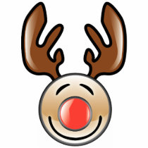 KRW Fun Icon Style Reindeer Christmas Ornament photo sculptures