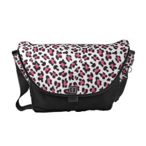 KRW Fun Pink Leopard Print Messenger Bag messenger bags