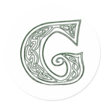 KRW - G - Celtic Monogram Seal stickers