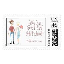 KRW Gettin' Hitched Country Wedding Stamp