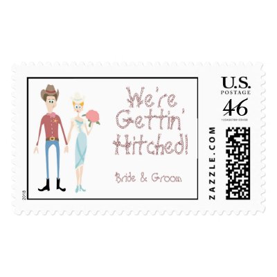KRW Gettin' Hitched Country Wedding Stamp