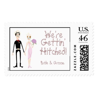 KRW Gettin' Hitched Country Wedding Stamp