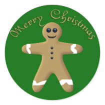 KRW Gingerbread Man Merry Christmas Seals stickers by KRWHolidays KRW Gingerbread Man Merry Christmas Seals stickers