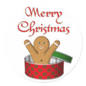 KRW Gingerbread Surprise Christmas stickers