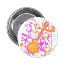 KRW Girl's Rock Guitar Grunge Button