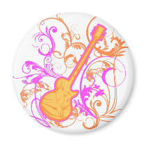 KRW Girl's Rock Guitar Grunge magnets