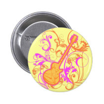 KRW Girl's Rock Guitar Grunge buttons