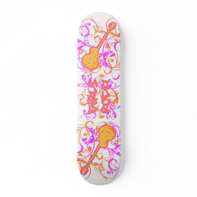 KRW Girls Rock Guitar Grunge Skate Boards by KRWDesigns