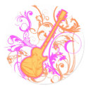 KRW Girl's Rock Guitar Grunge stickers by KRWDesigns KRW Girl's Rock Guitar Grunge stickers
