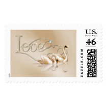 KRW Graceful Swans Love Wedding postage