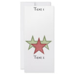 KRW Green and Red Christmas Stars Rack Card rack cards