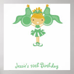 KRW Green Cheerleader Birthday Autograph Poster