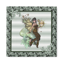 KRW Green Leaf Faery magnets