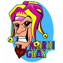 KRW Grinning Mardi Gras Jester t-shirts by KRWDesigns KRW Grinning Mardi Gras Jester t-shirts