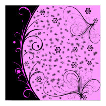 KRW Grunge Floral in Pink posters by KRWDesigns KRW Grunge Floral in Pink posters