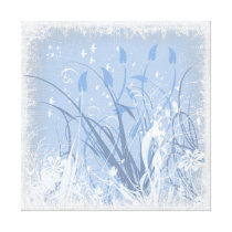 KRW Grunge in Blue 2 Wrapped Canvas canvas prints