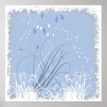 KRW Grunge in Blue posters