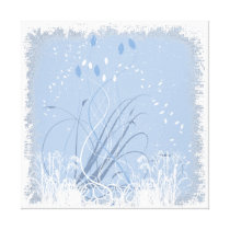 KRW Grunge in Blue Wrapped Canvas canvas prints