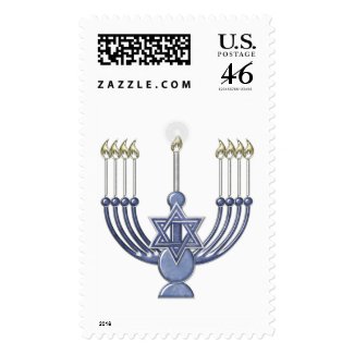 KRW Hanukkah Menorah Postage stamp