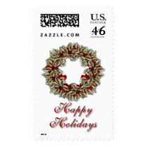 KRW Happy Holidays Wreath Stamp by KRWHolidays KRW Happy Holidays Wreath Stamp