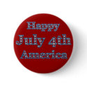 KRW Happy July 4th America buttons