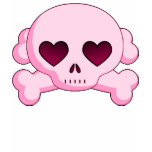 KRW Heart Skull and Crossbones Pink t-shirts