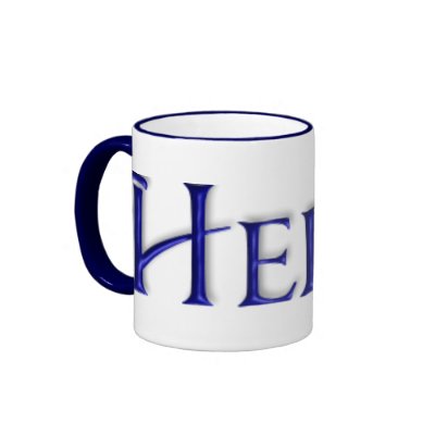 KRW Helen Blue Glass Mug by KRWNameGame