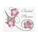 KRW Hibiscus Swirl Custom Bridal Shower postcards