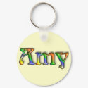 KRW Hippie Groove Name Keychain - Amy by KRWNameGame KRW Hippie Groove Name Keychain - Amy