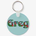 KRW Hippie Groove Name Keychain - Greg