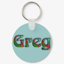 KRW Hippie Groove Name Keychain - Greg