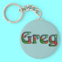KRW Hippie Groove Name Keychain - Greg keychains