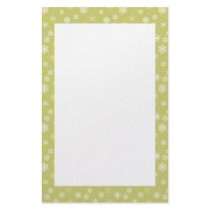 KRW Holiday Green Snowflake Stationery